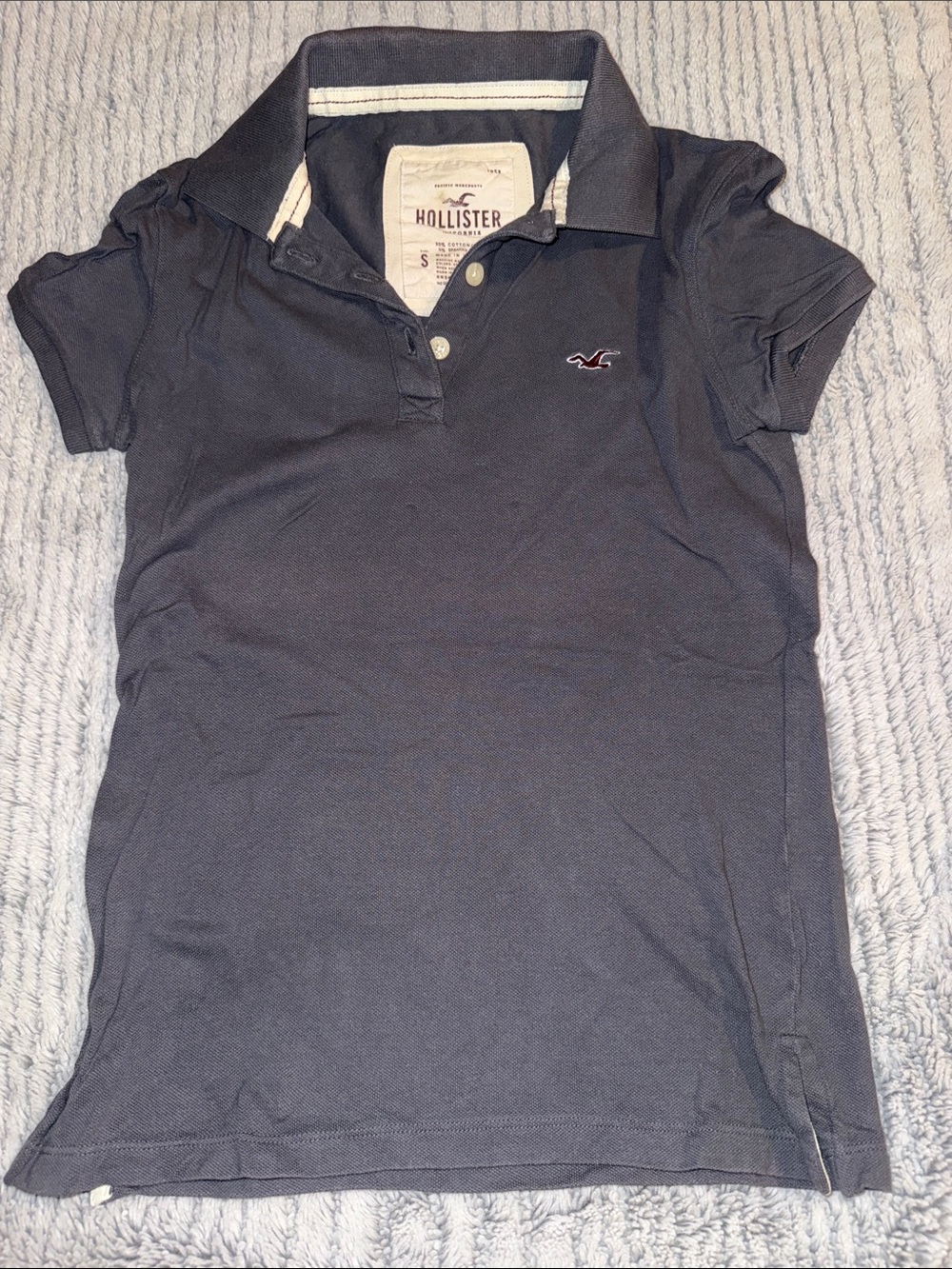 Hollister Navy Short-Sleeve Polo